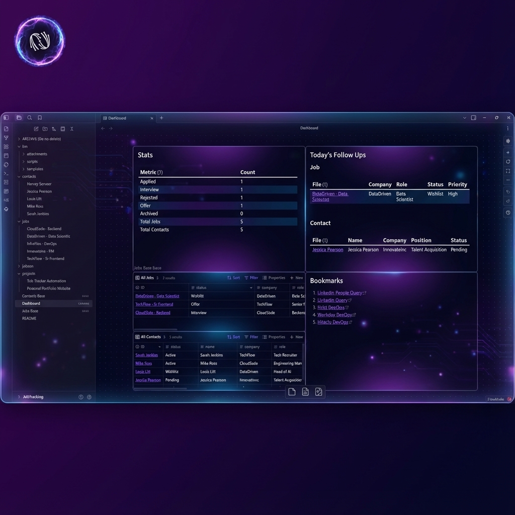 Job Application Tracker For Obsidian